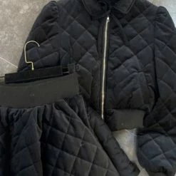 Jessica Bara Dominic Quilted Jacket And Skirt Two Piece Set Influencer Style