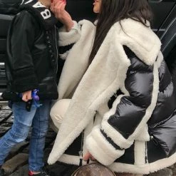 Influencer Style Jessica Bara Makayla Shearling Oversized Coat