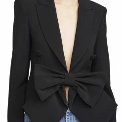 Jessica Bara Oscar Bow V Neck Blazer