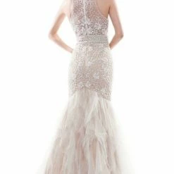 Colors Dress Beaded Mesh Ruffle Mermaid Gown The Event Shop