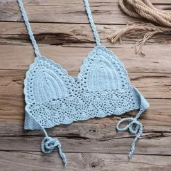 Jessica Bara Kayleigh Crochet Two Piece Bikini Set Influencer Style