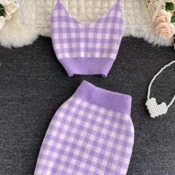 ReveBoutique Influencer Style Jessica Bara Rosie Knit Houndstooth 3 Piece Set