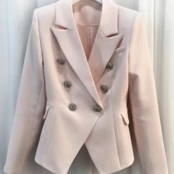 Reve Doll Essentials Jessica Bara Donatella Silver Button Blazer