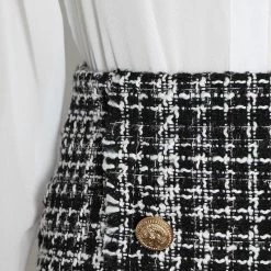 Jessica Bara Theodora Tweed Top And Skirt Two Piece Set