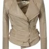 Reve Doll Essentials Jessica Bara Halle Long Sleeve PU Leather Jacket