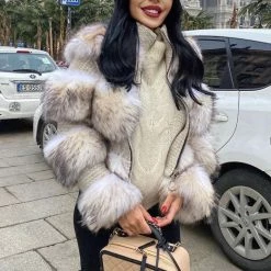 Jessica Bara Maritza Fur And Wool Jacket