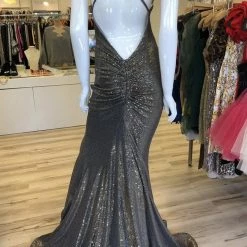 Jessica Bara Liz Sequin Open Back Gown