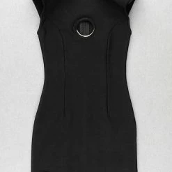 Dresses Jessica Bara Lucia Cut Out Shoulder Pad Bandage Mini Dress