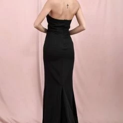 Jessica Bara Gillian Strapless Leg Slit Gown Dresses