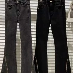 Jessica Bara Ayva Chain Split Flare Jeans Reve Doll Essentials