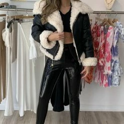 Reve Doll Essentials Jessica Bara Cassidy Shearling Oversized Puffer Coat