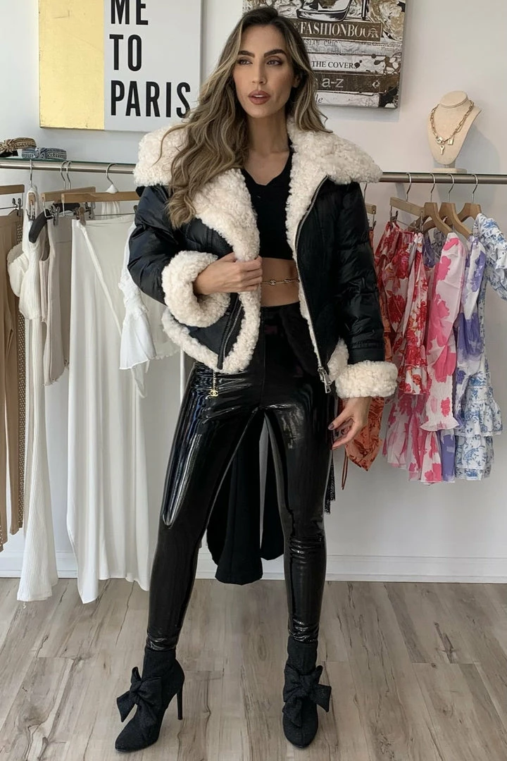 Reve Doll Essentials Jessica Bara Cassidy Shearling Oversized Puffer Coat