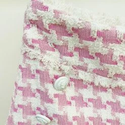 Jessica Bara Aarolyn Houndstooth Tweed Shorts