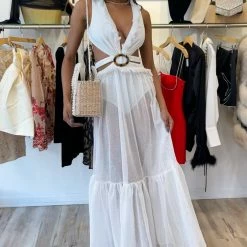 Summer Lovin' Jessica Bara Myrtle Cut Out Backless Maxi Cover Up