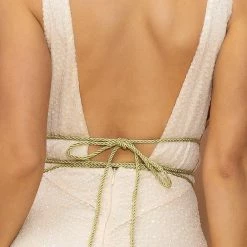 Birthday Suit Jessica Bara Gracen Sheer Glitter Belted Maxi Dress