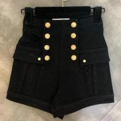 Jessica Bara Luann High Waisted Denim Shorts