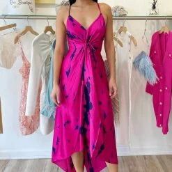 Summer Lovin' Colors Of Fashion Silk Tie Dye Maxi Dress