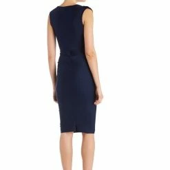 Reve Doll Essentials Jessica Bara Reese Draped Bodycon Midi Dress