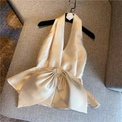 Jessica Bara Bobbie Bowknot Halter Top