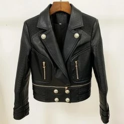 Reve Doll Essentials Jessica Bara Jeffie Long Sleeve Detachable Leather Jacket