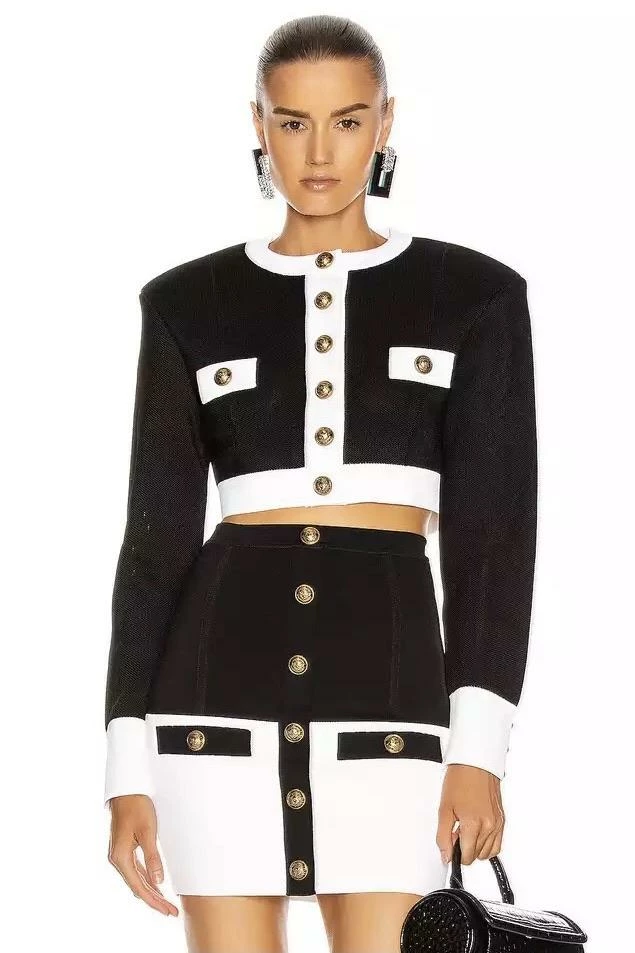 Jessica Bara Riley Color Contrast Two Piece Set Influencer Style