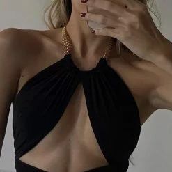 Jessica Bara Cheyenne Chain Strappy Halter Top Reve Doll Essentials