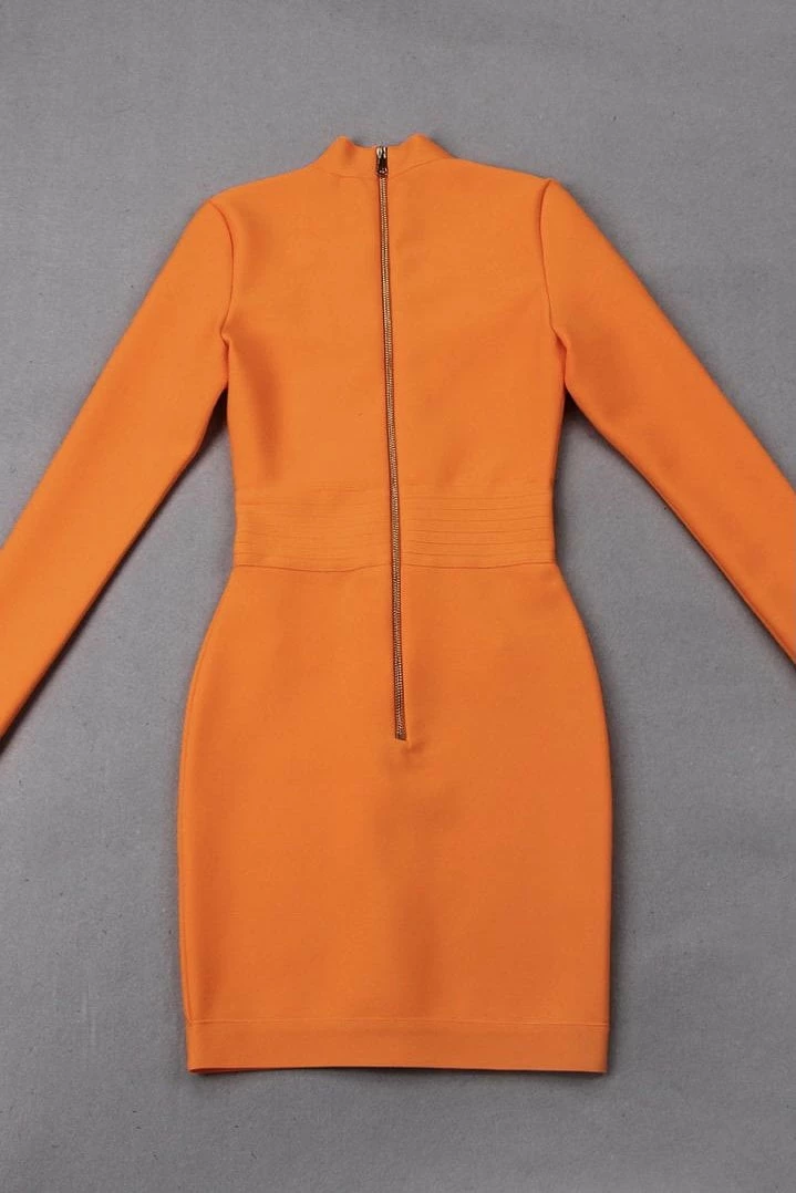 Jessica Bara Caroline Long Sleeve Bandage Dress