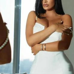 Influencer Style Jessica Bara Christian Bowknot Bodycon Midi Dress