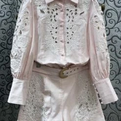 Jessica Bara Leia Embroidered Top And Short Two Piece Set Summer Lovin'