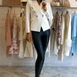 Reve Doll Essentials Jessica Bara Donatella Silver Button Blazer