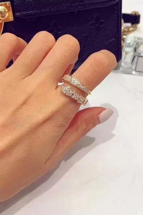 Jessica Bara Samantha Snake Rhinestone Ring