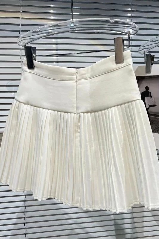 Jessica Bara Jesanna Gold Charm Pleated Skirt