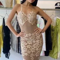 Jessica Bara Marianne Lace Backless Bodycon Gown The Event Shop