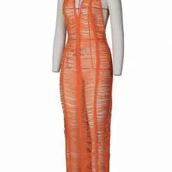 Jessica Bara Silvia Halter Neck Maxi Cover Up Influencer Style