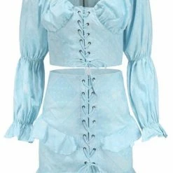 Jessica Bara Jaxon Crop Top And Skirt Three Piece Set