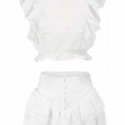 Jessica Bara Nantale Ruffle Top And Shorts Set