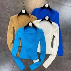 Jessica Bara Kristopher Long Sleeve Round Neck Top