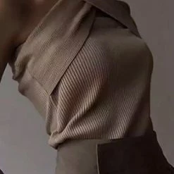 Jessica Bara Josephine Knitted Criss Crosss Halter Tank Top Reve Doll Essentials