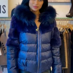 Reve Doll Essentials Luigi Long Sleeve Fur Puffer Jacket