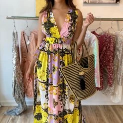 America And Beyond Striped Straw Tote Summer Lovin'