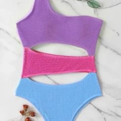 Jessica Bara Tallulah One Shoulder Cut Out Swimsuit Summer Lovin'