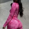 Jessica Bara Camari Long Sleeve Tie Dye Romper
