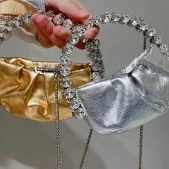 The Event Shop Jessica Bara Loretta Pleather Rhinestone Micro Handbag