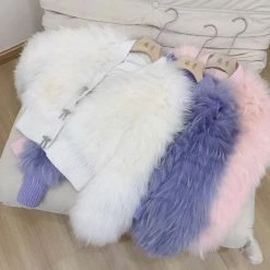 Jessica Bara Dolores Bow Button Fur Jacket Influencer Style