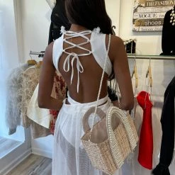 Summer Lovin' Jessica Bara Myrtle Cut Out Backless Maxi Cover Up