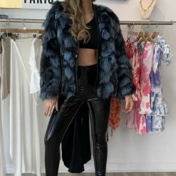 The Event Shop Jessica Bara Keana Fur Lined Coat