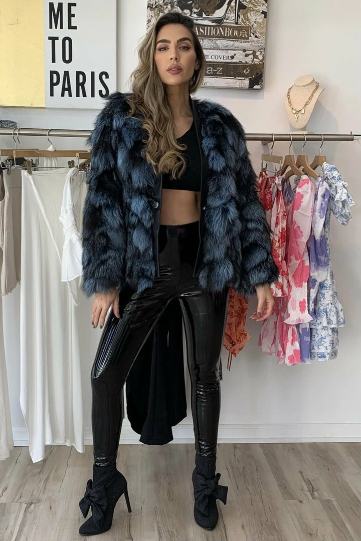 The Event Shop Jessica Bara Keana Fur Lined Coat