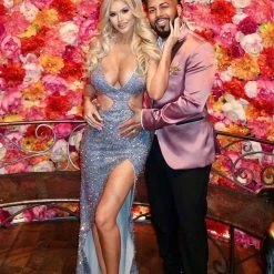 Jessica Bara Fatima Sequin Cut Out Bodycon Gown