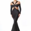 Atria Long Sleeve Double Strap Gown