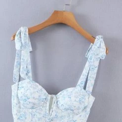 Jessica Bara Meadow Floral Ruffle Mini Dress